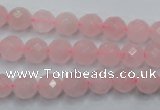 CRQ263 15.5 inches 8mm faceted round rose quartz beads