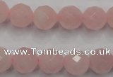 CRQ267 15.5 inches 12mm faceted round rose quartz beads