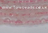 CRQ280 15.5 inches 4mm faceted round rose quartz beads wholesale