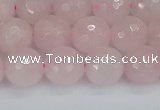 CRQ283 15.5 inches 10mm faceted round rose quartz beads wholesale