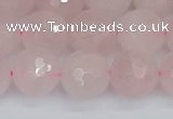 CRQ284 15.5 inches 12mm faceted round rose quartz beads