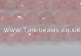 CRQ289 15.5 inches 6mm faceted round rose quartz gemstone beads