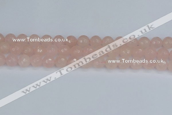 CRQ292 15.5 inches 12mm faceted round rose quartz gemstone beads