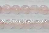 CRQ34 15.5 inches 10mm faceted round natural rose quartz beads