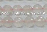 CRQ35 15.5 inches 12mm faceted round natural rose quartz beads