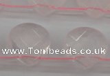 CRQ380 15.5 inches 13*13mm faceted briolette rose quartz beads