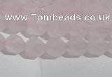 CRQ406 15.5 inches 6mm faceted nuggets matte rose quartz beads