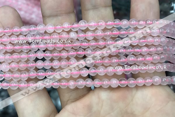 CRQ415 15.5 inches 4mm round rose quartz beads wholesale