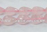 CRQ43 15.5 inches 10*14mm faceted teardrop natural rose quartz beads