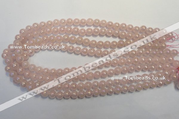 CRQ502 15.5 inches 8mm round AB-color rose quartz beads