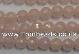 CRQ512 15.5 inches 8mm faceted round AB-color rose quartz beads