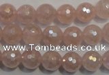 CRQ513 15.5 inches 10mm faceted round AB-color rose quartz beads