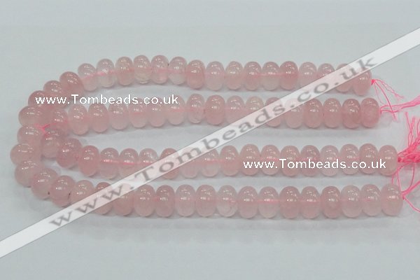 CRQ55 15.5 inches 10*16mm rondelle natural rose quartz beads