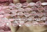 CRQ557 15.5 inches 10*14mm faceted oval rose quartz beads wholesale