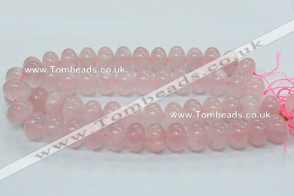 CRQ56 15.5 inches 14*20mm rondelle natural rose quartz beads