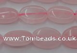 CRQ609 15.5 inches 10*14mm oval rose quartz beads wholesale