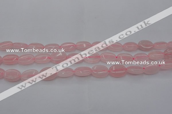 CRQ609 15.5 inches 10*14mm oval rose quartz beads wholesale