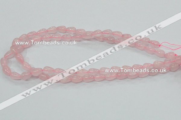 CRQ61 15.5 inches 8*10mm teardrop natural rose quartz beads wholesale