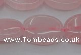 CRQ611 15.5 inches 13*18mm oval rose quartz beads wholesale