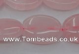 CRQ611 15.5 inches 13*18mm oval rose quartz beads wholesale