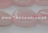 CRQ612 15.5 inches 15*20mm oval rose quartz beads wholesale