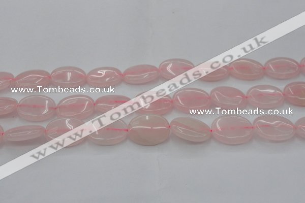 CRQ612 15.5 inches 15*20mm oval rose quartz beads wholesale