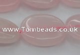 CRQ613 15.5 inches 18*25mm oval rose quartz beads wholesale