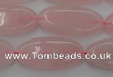 CRQ614 15.5 inches 15*30mm oval rose quartz beads wholesale