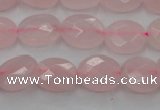 CRQ618 15.5 inches 8*10mm faceted oval rose quartz beads wholesale