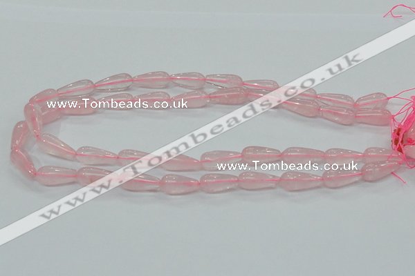 CRQ62 15.5 inches 8*20mm teardrop natural rose quartz beads wholesale