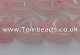 CRQ633 15.5 inches 20*20mm heart rose quartz beads wholesale