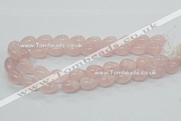 CRQ66 15.5 inches 15*20mm teardrop natural rose quartz beads wholesale