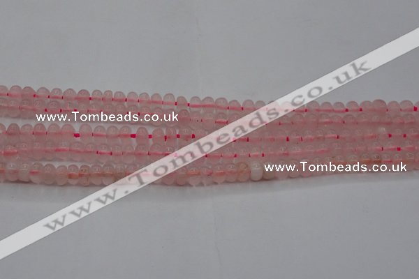 CRQ680 15.5 inches 4*6mm rondelle rose quartz beads wholesale