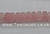 CRQ684 15.5 inches 5*10mm tyre rose quartz beads wholesale