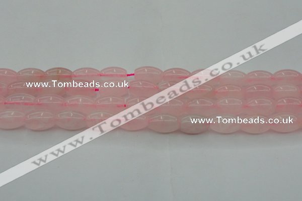 CRQ691 15.5 inches 8*13mm rice rose quartz beads wholesale