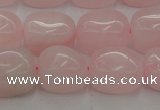 CRQ696 15.5 inches 10*14mm nuggets rose quartz beads wholesale