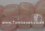 CRQ699 15.5 inches 13*18mm - 15*25mm nuggets rose quartz beads