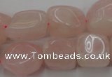 CRQ699 15.5 inches 13*18mm - 15*25mm nuggets rose quartz beads