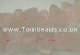 CRQ700 15.5 inches 8*12mm - 10*15mm rose quartz chips beads