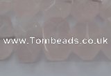 CRQ704 15.5 inches 13*18mm - 15*20mm faceted nuggets rose quartz beads