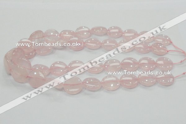 CRQ73 15.5 inches 20mm flat round natural rose quartz beads