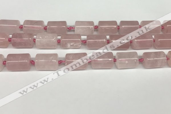 CRQ750 15.5 inches 13*18mm tube rose quartz beads wholesale