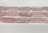 CRQ752 15.5 inches 20*40mm rectangle rose quartz beads