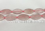 CRQ759 15.5 inches 25*40mm oval rose quartz beads
