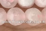 CRQ770 15.5 inches 8mm faceted round rose quartz beads