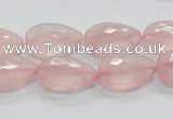 CRQ85 15.5 inches 13*18mm faceted teardrop natural rose quartz beads