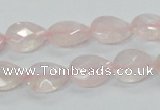 CRQ86 15.5 inches 10*14mm faceted teardrop natural rose quartz beads