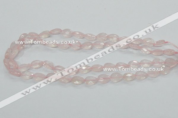 CRQ86 15.5 inches 10*14mm faceted teardrop natural rose quartz beads