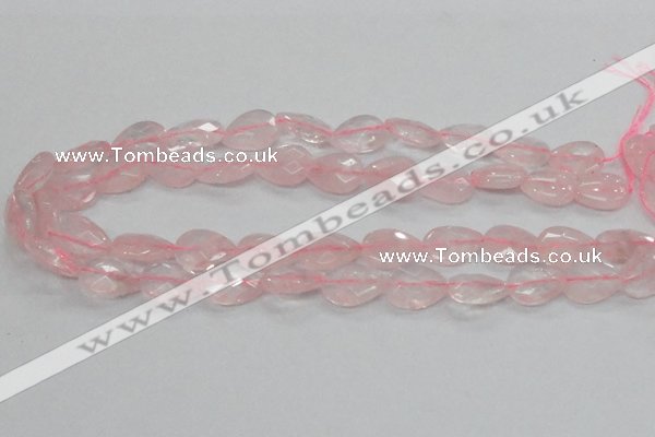 CRQ88 15.5 inches 13*18mm faceted teardrop natural rose quartz beads