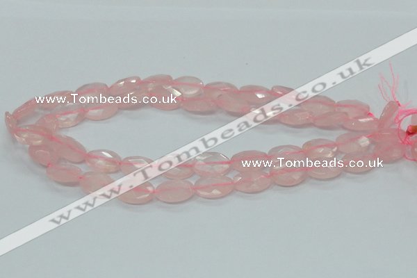 CRQ91 15.5 inches 13*18mm faceted oval natural rose quartz beads